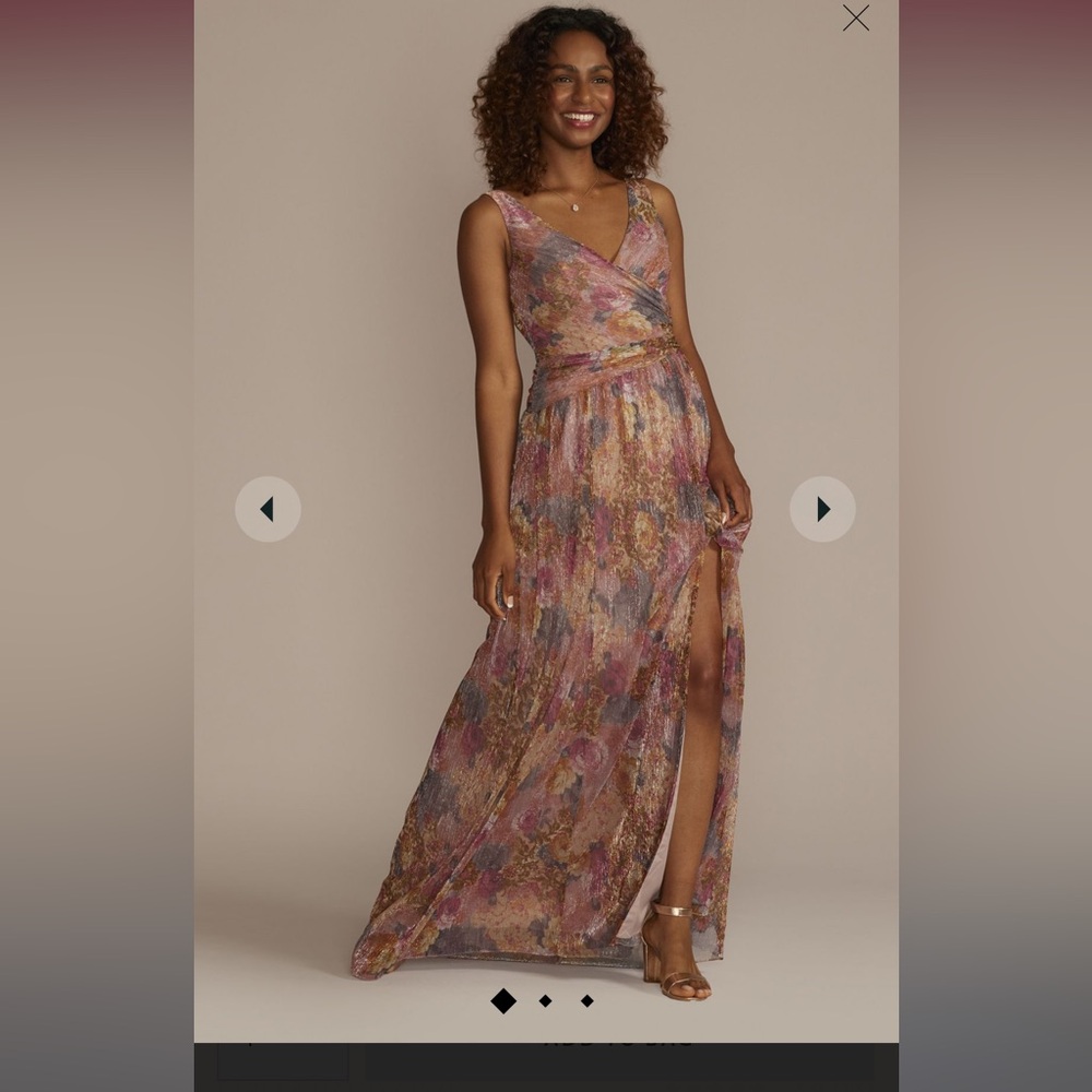 Floral full length dress perfect for wedding guest /special occasion/ MOB